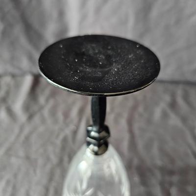 Six Black Stemmed Wineglasses (K-JS)