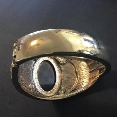 Egyptian Style Clamper Bracelet. Faux stone