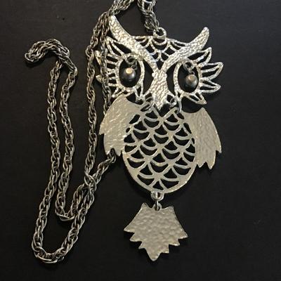 Large Owl Statement Necklace