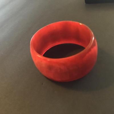Red Wide Bangle