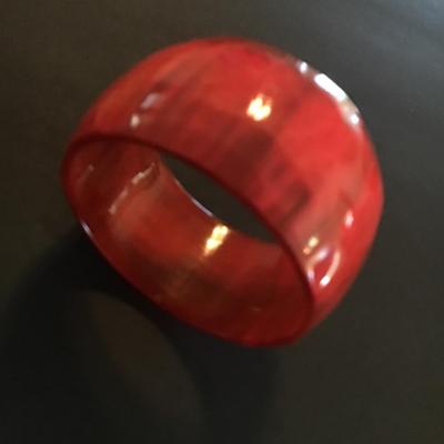 Red Wide Bangle