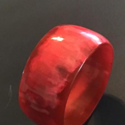 Red Wide Bangle