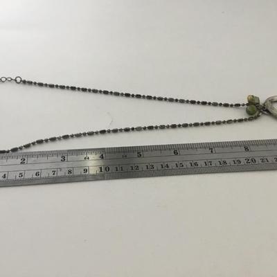 Silver tone fashion necklace
