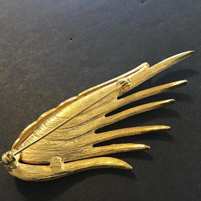 Gold Tone Statement Brooch