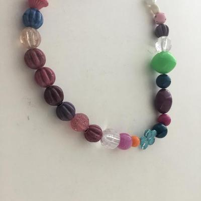Colorful unique beaded fashion necklace