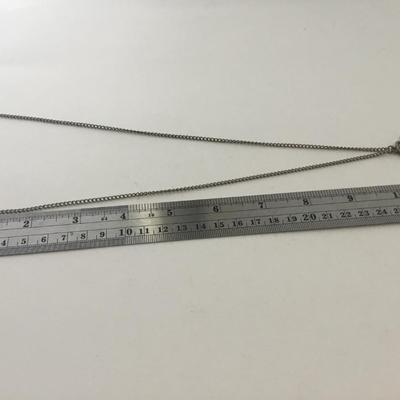 Silver tone catholic necklace