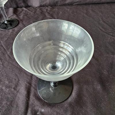 Black Base Wine & Cocktail Glasses (K-JS)