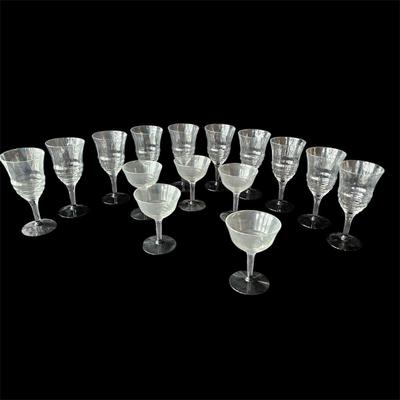 Black Base Wine & Cocktail Glasses (K-JS)