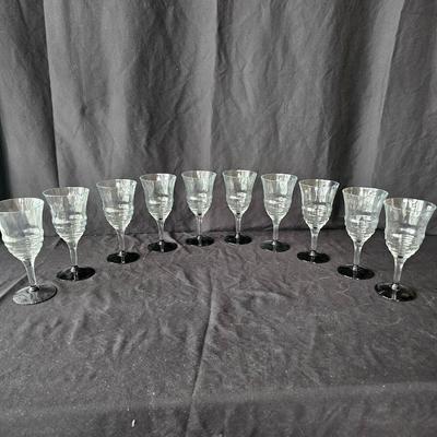 Black Base Wine & Cocktail Glasses (K-JS)