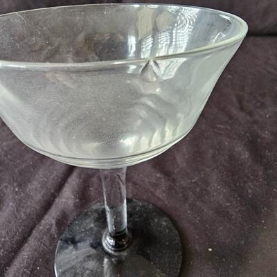 Black Base Wine & Cocktail Glasses (K-JS)