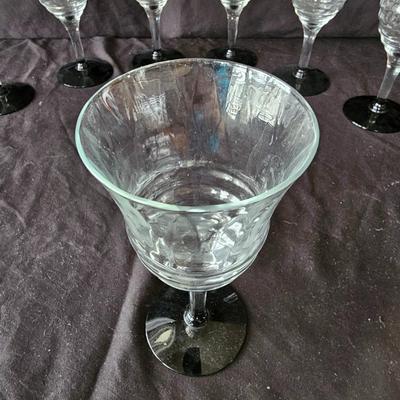 Black Base Wine & Cocktail Glasses (K-JS)