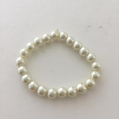 Faux pearl stretchy fashion bracelet