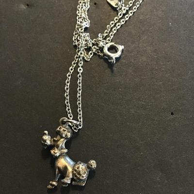 Vintage poodle Necklace