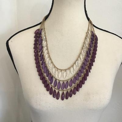 Vintage multi strand, faux beaded necklace