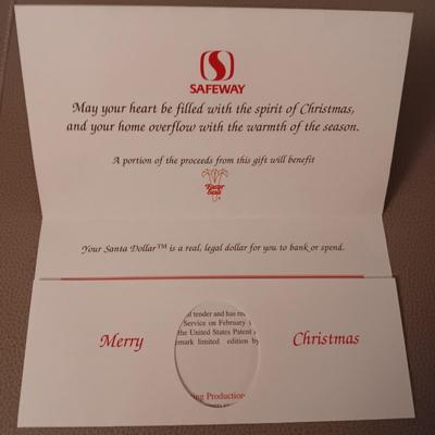 SANTA GENUINE DOLLAR BILL