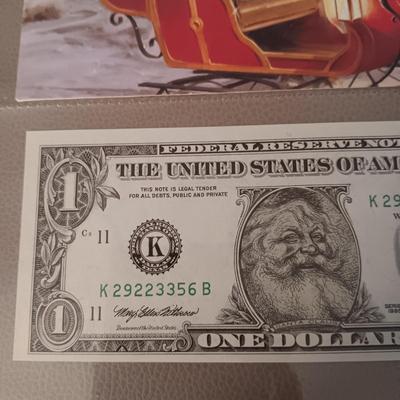 SANTA GENUINE DOLLAR BILL