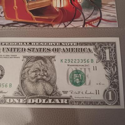 SANTA GENUINE DOLLAR BILL