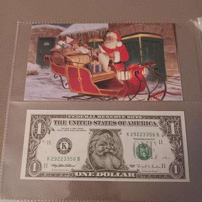 SANTA GENUINE DOLLAR BILL