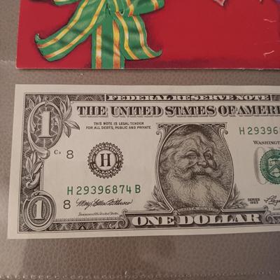 SANTA GENUINE DOLLAR BILL