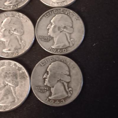 16 SILVER QUARTERS WITH MIXED DATES