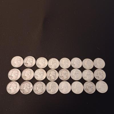 24 SILVER QUARTERS MIXED DATES