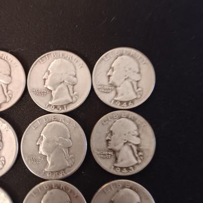 20 SILVER QUARTERS MIXED DATES