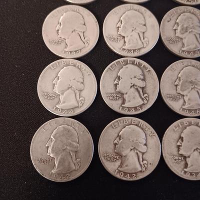 20 SILVER QUARTERS MIXED DATES