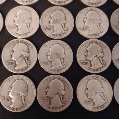 20 SILVER QUARTERS MIXED DATES