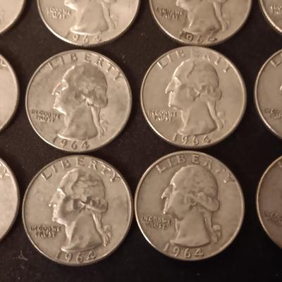 20 SILVER QUARTERS MIXED DATES AND MINTS