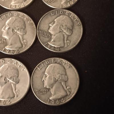 20 SILVER QUARTERS ALL 1964