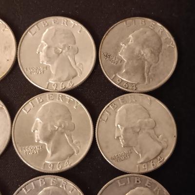 20 SILVER QUARTERS ALL 1964