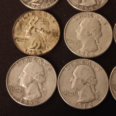 20 SILVER QUARTERS ALL 1964