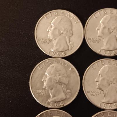 20 SILVER QUARTERS ALL 1964