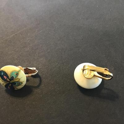 Vintage Earrings Butterfly clip ons