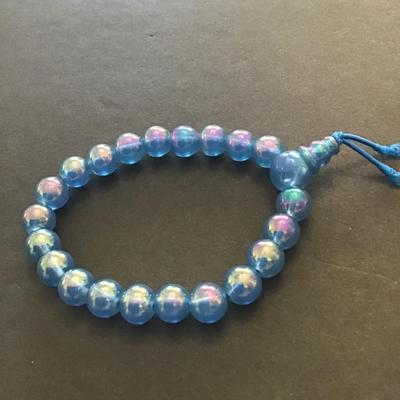 Pretty blue and purple stretch bracelet set