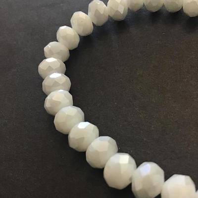 Pretty grey faceted beaded bracelet
