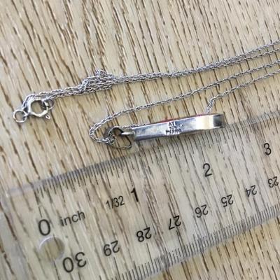 Super cute, vintage acrylic, dried flower, 925 sterling silver pendant chain necklace