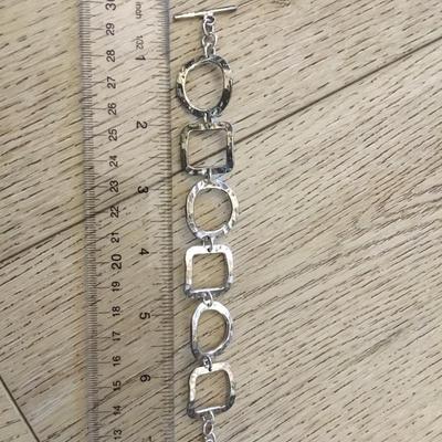 Beautiful 925 sterling silver toggle bracelet