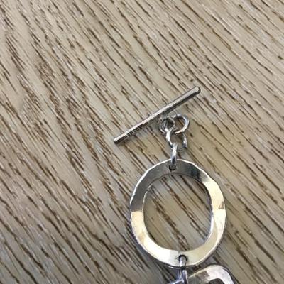 Beautiful 925 sterling silver toggle bracelet