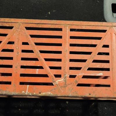 Vintage Orange Structo Cattle Farms Livestock Trailer Retro