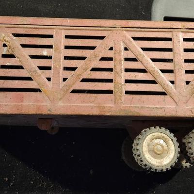 Vintage Structo Farms Cattle Truck Trailer Retro Rare