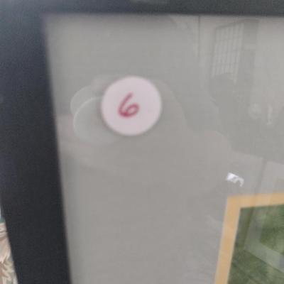 Sale Photo Thumbnail #1291: 'Jungle Waters' Original Framed Watercolor by Nationally Recognized Artist Susan Anderson (#6).  Item is framed under plexiglass.