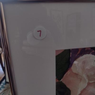 Sale Photo Thumbnail #1298: 'Summer' Original Framed Watercolor by Nationally Recognized Artist Susan Anderson (#7).  Item is framed under plexiglass.