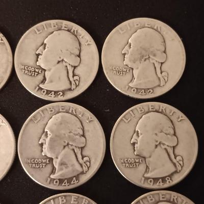 40 SILVER WASHINGTON QUARTERS MIXED DATES