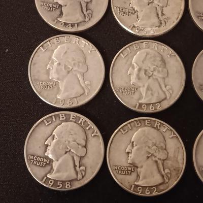 40 SILVER WASHINGTON QUARTERS MIXED DATES