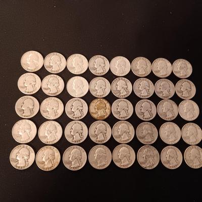 40 SILVER WASHINGTON QUARTERS MIXED DATES