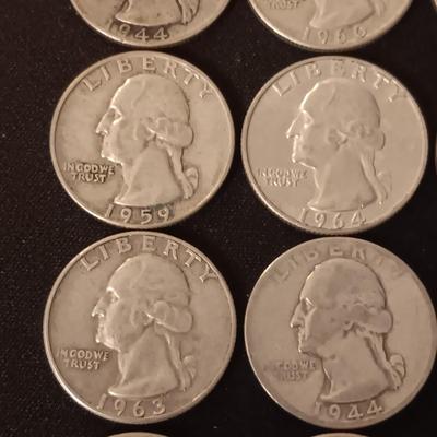 40 SILVER WASHINGTON QUARTERS MIXED DATES