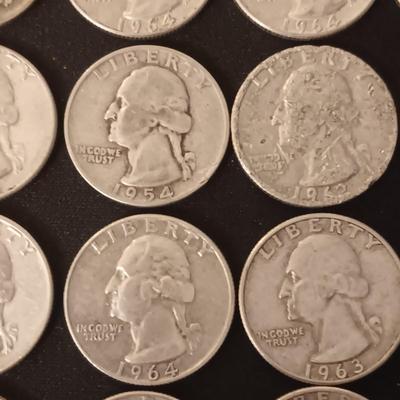 40 SILVER WASHINGTON QUARTERS MIXED DATES
