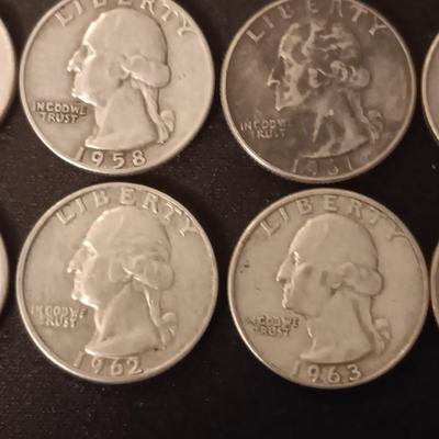 40 SILVER WASHINGTON QUARTERS MIXED DATES