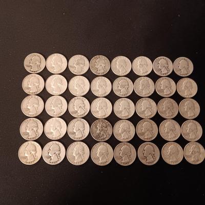 40 SILVER WASHINGTON QUARTERS MIXED DATES